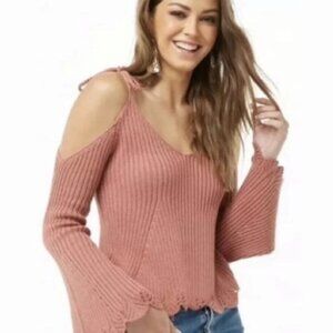 Forever 21 Pink Off-the-Shoulder Sweater
